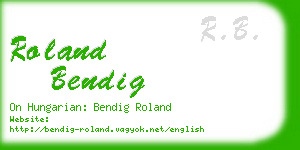 roland bendig business card